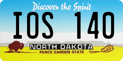 ND license plate IOS140