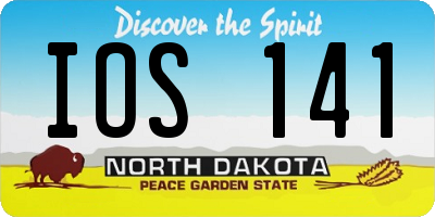 ND license plate IOS141