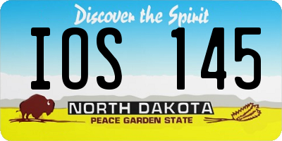 ND license plate IOS145