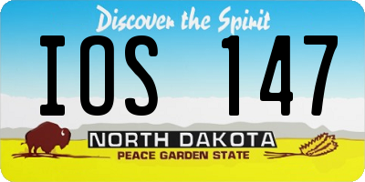 ND license plate IOS147