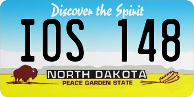 ND license plate IOS148