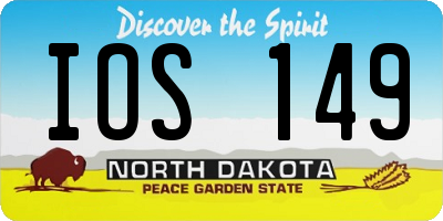 ND license plate IOS149