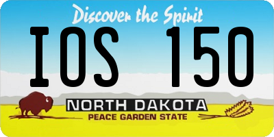 ND license plate IOS150