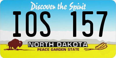 ND license plate IOS157