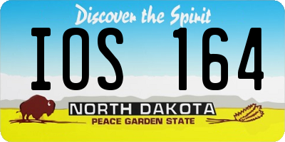 ND license plate IOS164