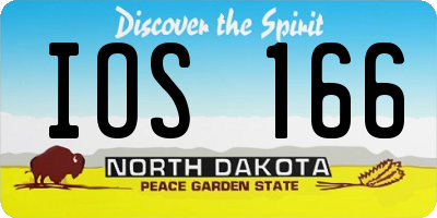 ND license plate IOS166