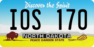 ND license plate IOS170