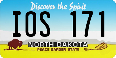 ND license plate IOS171