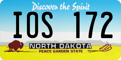 ND license plate IOS172