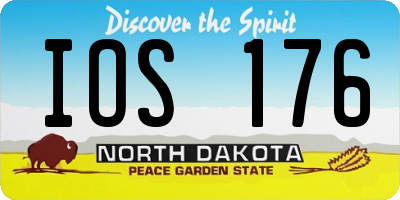 ND license plate IOS176