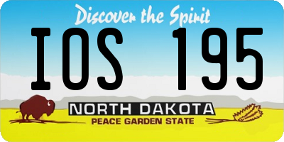 ND license plate IOS195