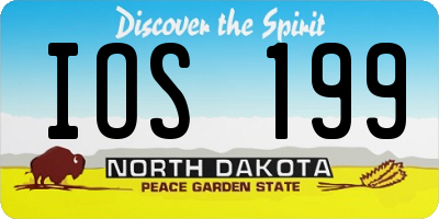 ND license plate IOS199
