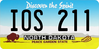 ND license plate IOS211