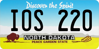 ND license plate IOS220