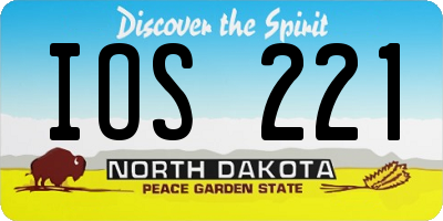 ND license plate IOS221