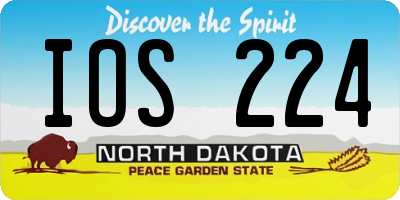 ND license plate IOS224