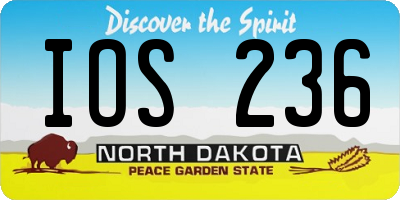 ND license plate IOS236
