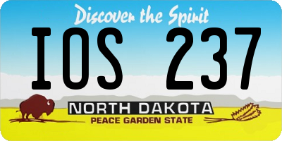 ND license plate IOS237