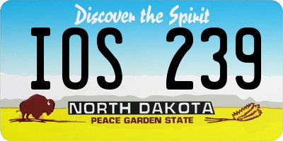 ND license plate IOS239