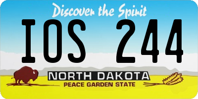 ND license plate IOS244