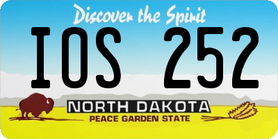 ND license plate IOS252