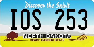 ND license plate IOS253
