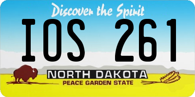 ND license plate IOS261