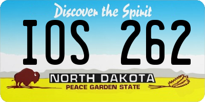 ND license plate IOS262
