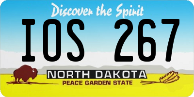 ND license plate IOS267
