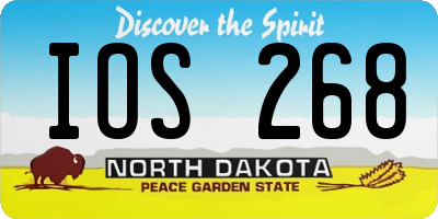 ND license plate IOS268