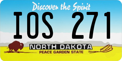 ND license plate IOS271