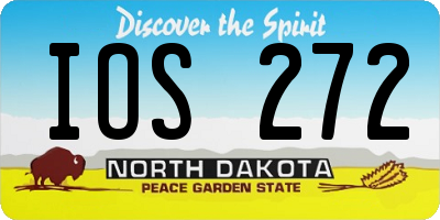 ND license plate IOS272
