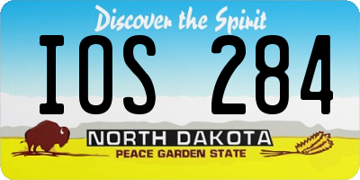 ND license plate IOS284