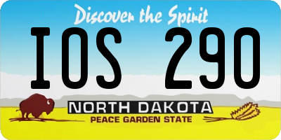 ND license plate IOS290