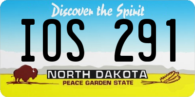 ND license plate IOS291