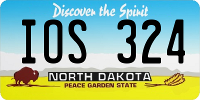 ND license plate IOS324