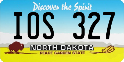 ND license plate IOS327