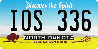 ND license plate IOS336