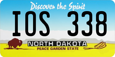 ND license plate IOS338