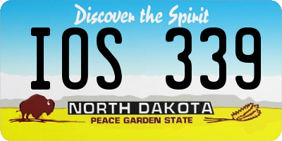 ND license plate IOS339