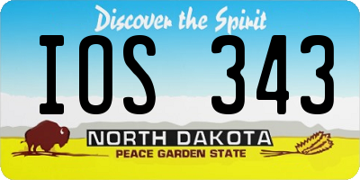 ND license plate IOS343