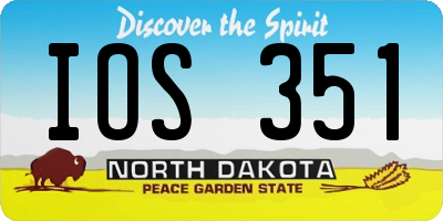 ND license plate IOS351