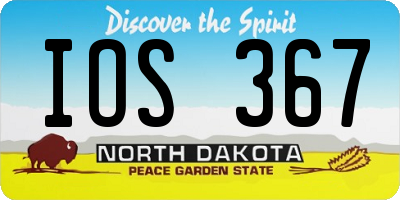 ND license plate IOS367