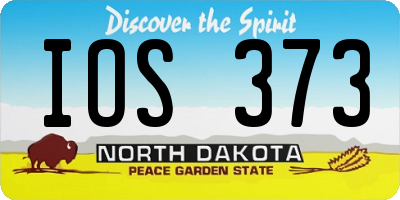 ND license plate IOS373