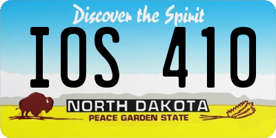 ND license plate IOS410