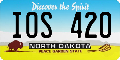 ND license plate IOS420