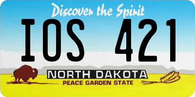 ND license plate IOS421