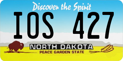 ND license plate IOS427