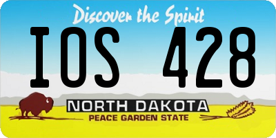 ND license plate IOS428