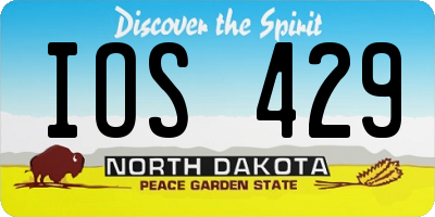 ND license plate IOS429